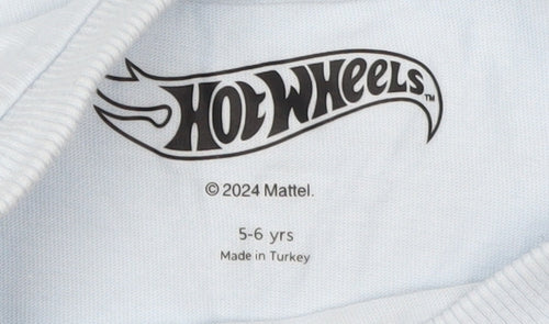 Marks and Spencer Boys Blue Hot Wheels T-Shirt 5-6 Years