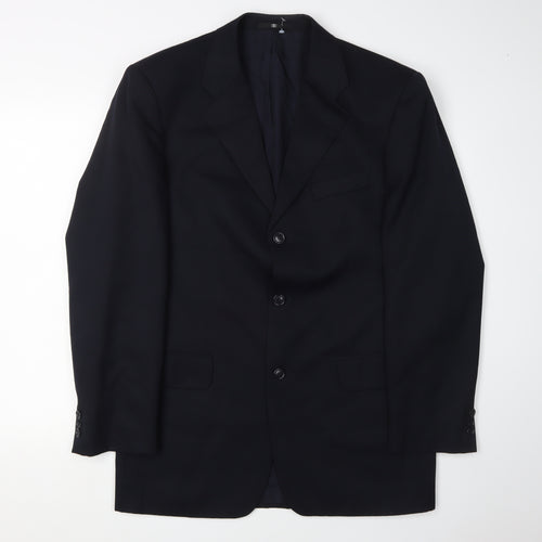 Ciro Citterio Men's Black Formal Long Blazer 38L