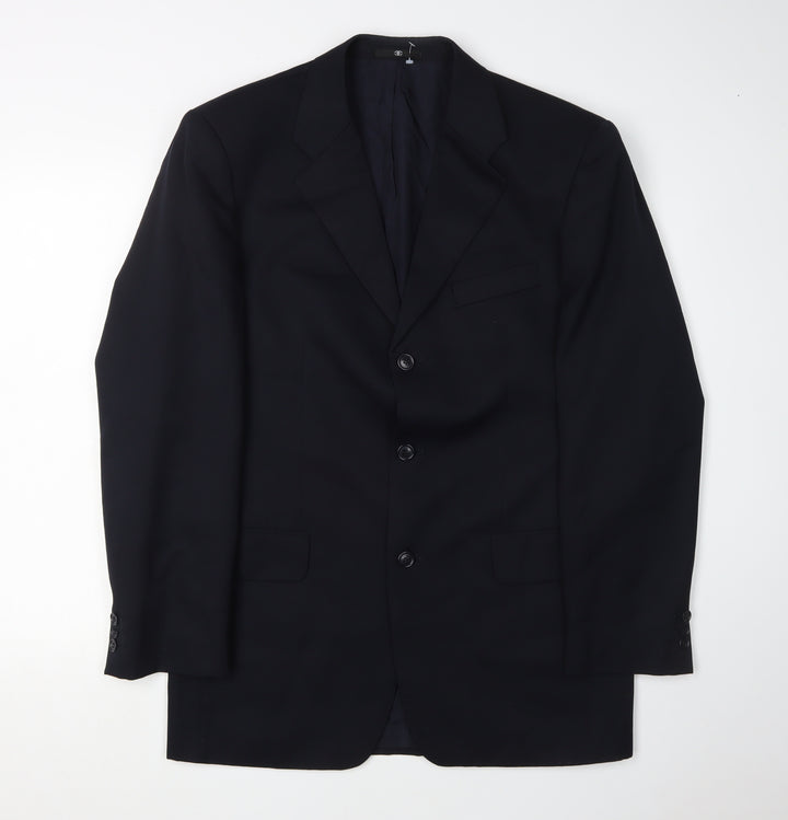 Ciro Citterio Men's Black Formal Long Blazer 38L