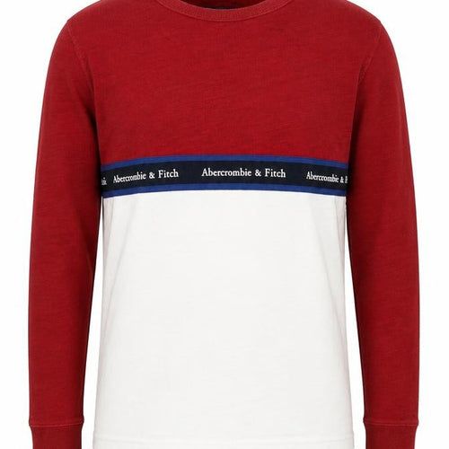 Abercrombie & Fitch Men's S Red White Pullover Sweatshirt