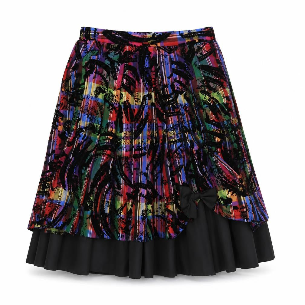 Front view of Brigitte Both Women's Multicoloured Pleated Skirt