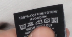 Criminal Damage Men's White Graphic Print T-Shirt L