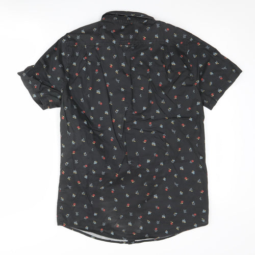 Billabong Men's Black Slim Fit Graphic Print Shirt