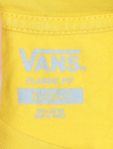 Vans Boys Yellow Classic Logo T-Shirt XL
