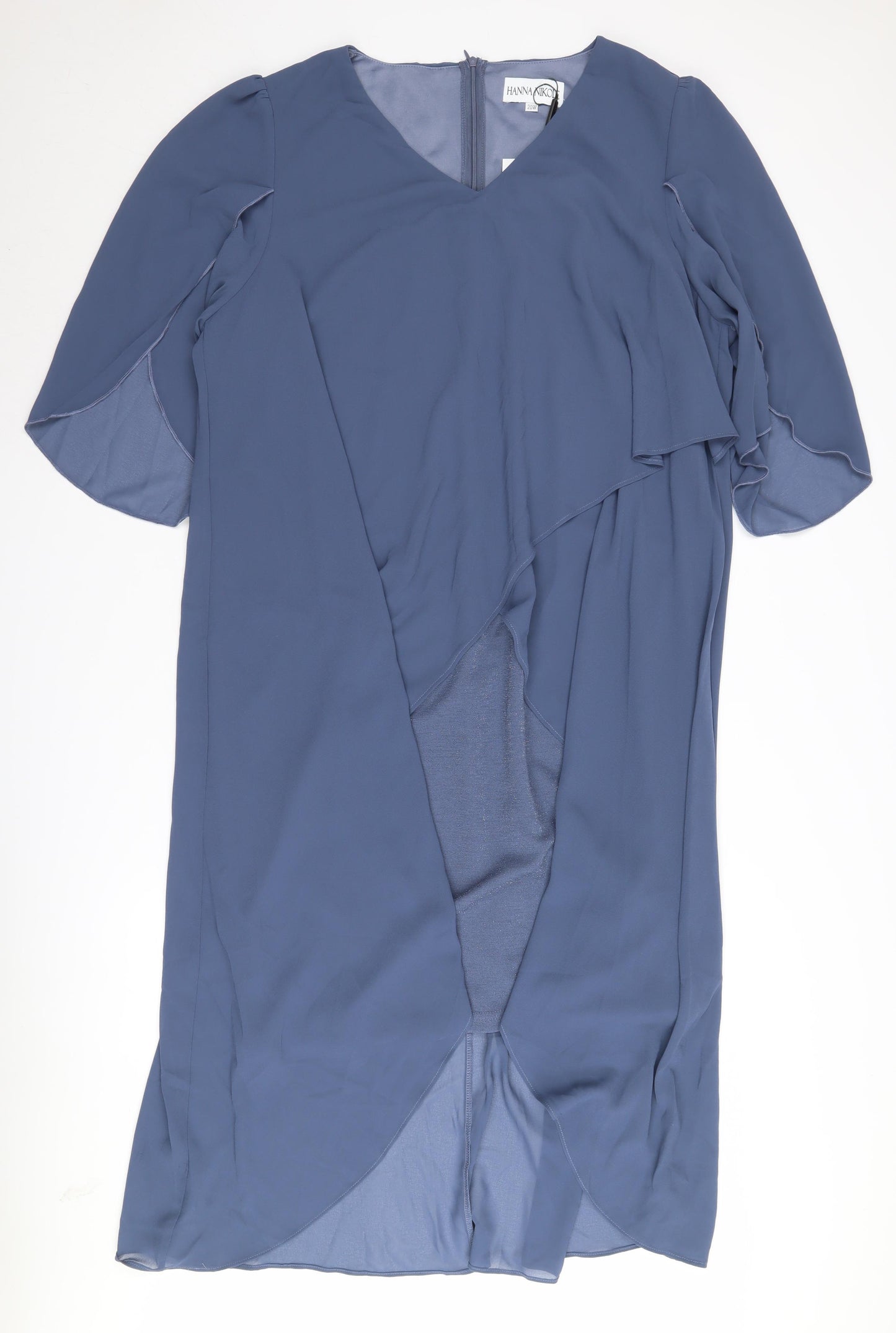 Hanna Nikole Women's Blue Sheath Dress Size 20