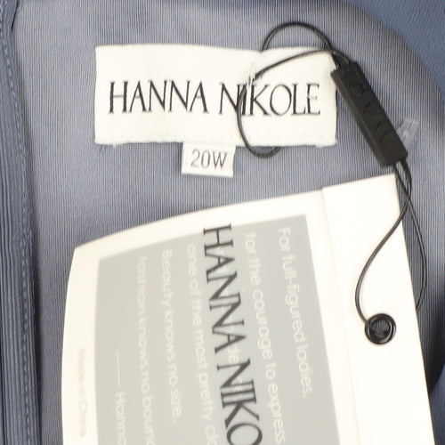 Hanna Nikole Women's Blue Sheath Dress Size 20