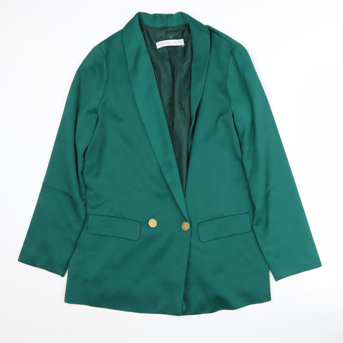 Warehouse Women's Green Blazer Size 10 Double-Breasted