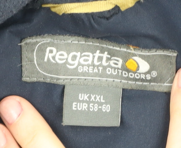 Regatta Men's Blue 2XL Waterproof Rain Jacket