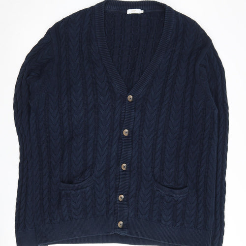 Cotton Traders Women's Blue Cardigan 3XL