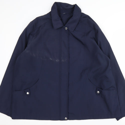 Calida Women's Blue Jacket Size 24 Relaxed Fit Casual