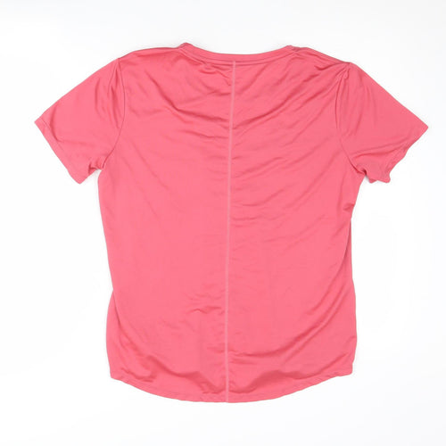 Nike Women's Pink Gym T-Shirt - Medium