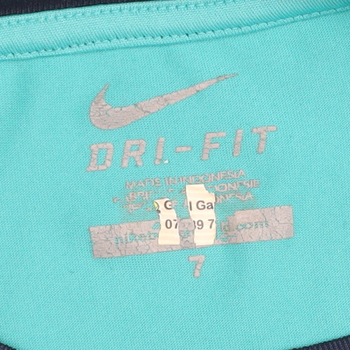Nike Boys Blue Dri-Fit T-Shirt, Size 7, Activewear