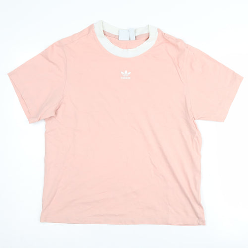 adidas Pink Women's Ringer T-Shirt Size 8