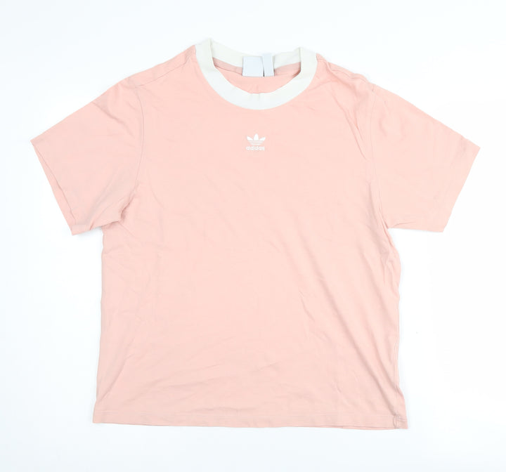 adidas Pink Women's Ringer T-Shirt Size 8