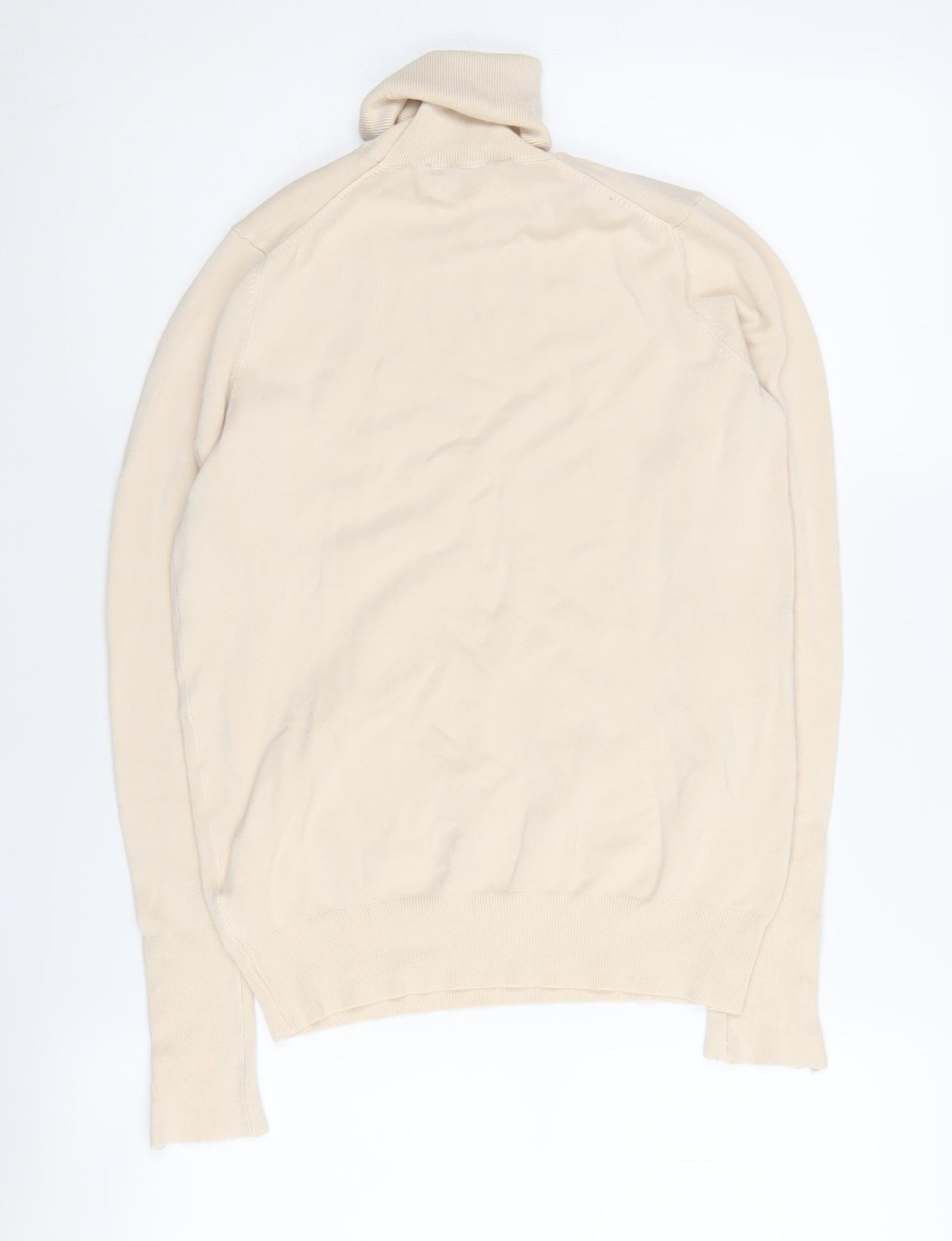 Zara Women’s Beige Roll Neck Pullover Jumper Size 12