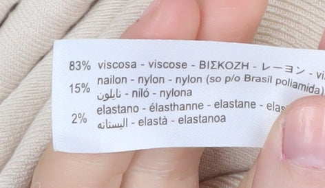 Zara Women’s Beige Roll Neck Pullover Jumper Size 12