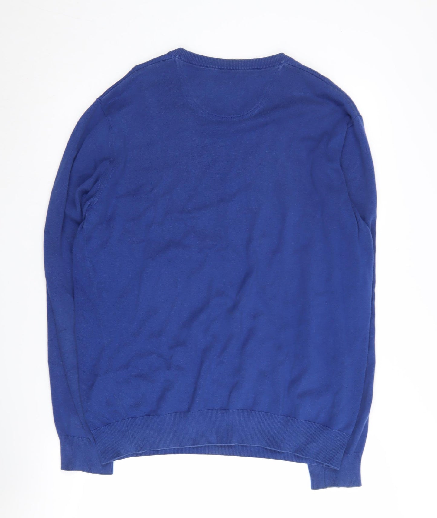 Lacoste Men's Blue Cotton Pullover Jumper Size L