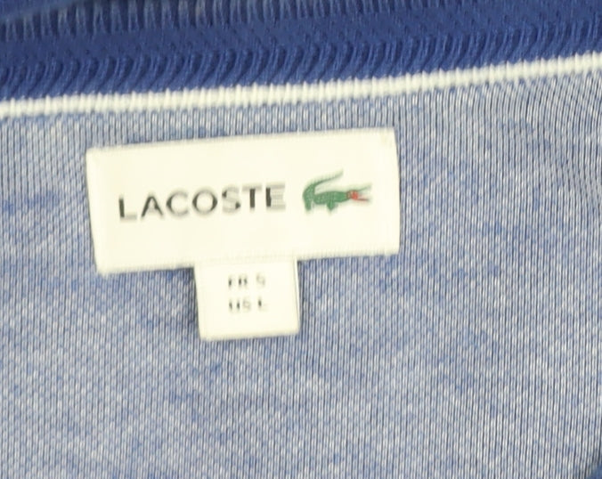 Lacoste Men's Blue Cotton Pullover Jumper Size L