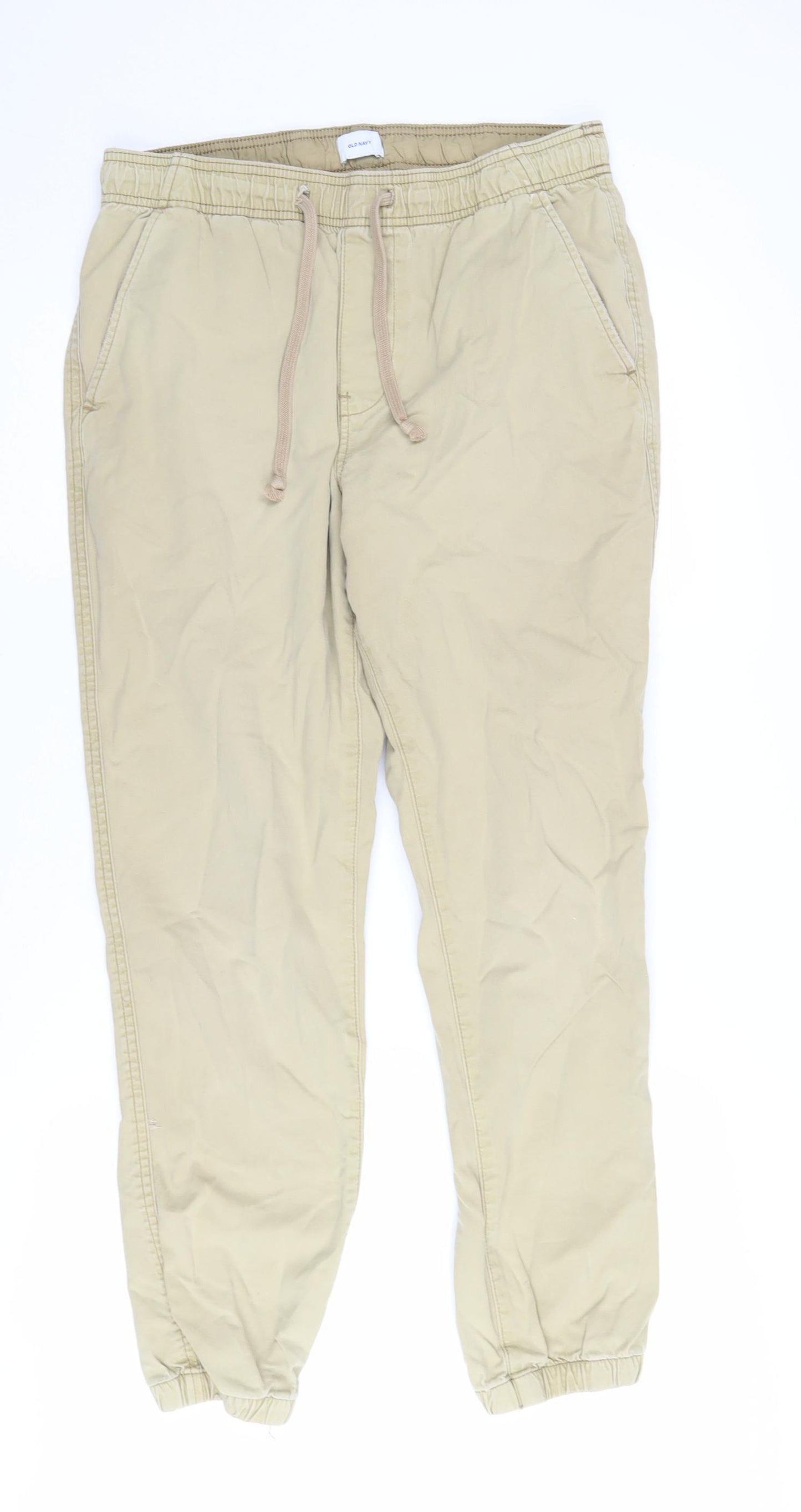 Old Navy Men's Beige Jogger Trousers, Size M