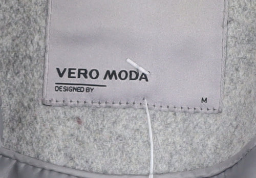 Vero Moda Grey Belted Overcoat Women M Casual