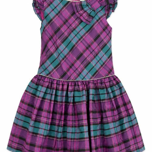 Mini Club Girls Purple Plaid Dress 2 Years Party