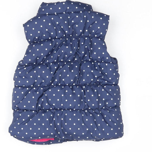 babyGap Girls Blue Polka Dot Puffer Jacket 2 Years