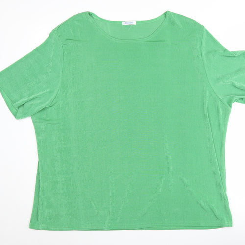 Damart Green Basic Women's Plus T-Shirt, Size 26