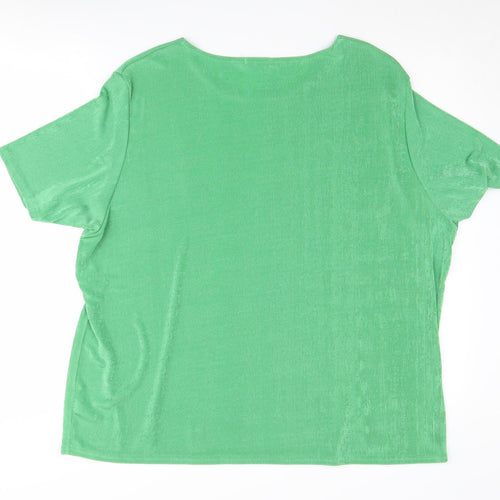Damart Green Basic Women's Plus T-Shirt, Size 26