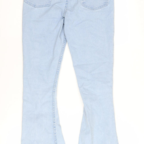 PrettyLittleThing Women's Blue Flared Denim Jeans Size 6