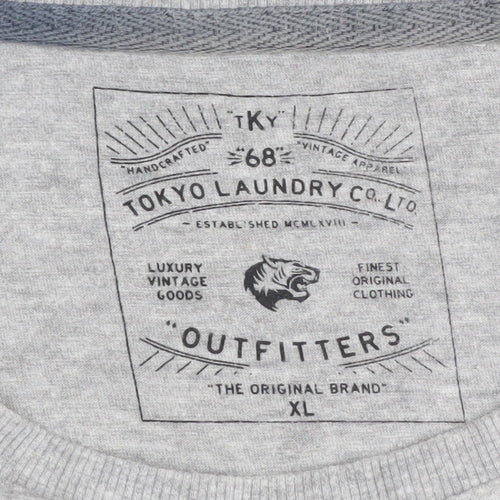 Tokyo Laundry Men's Grey XL Graphic T-Shirt