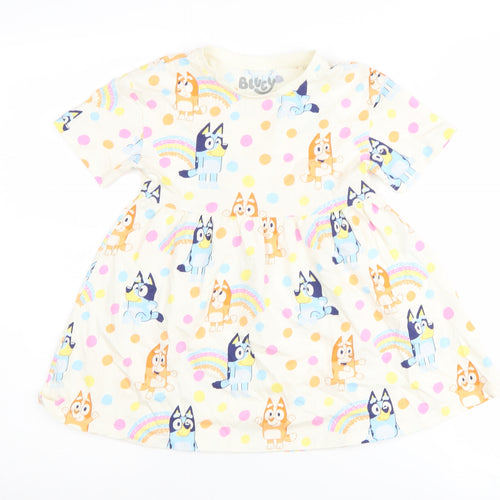 Bluey Girls Multicoloured T-Shirt Dress 3-4 Years