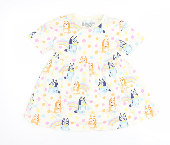 Bluey Girls Multicoloured T-Shirt Dress 3-4 Years