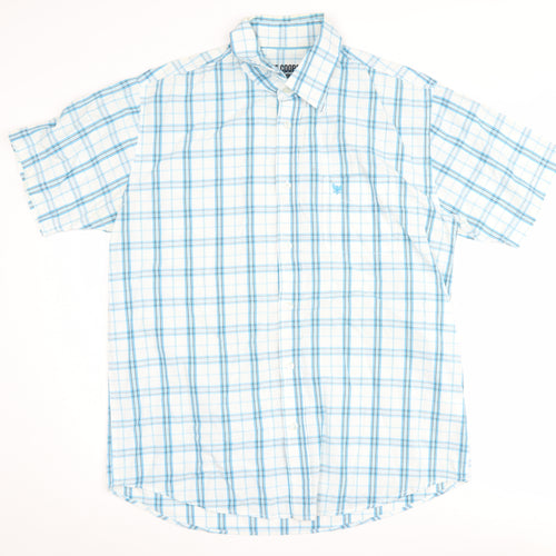 Lee Cooper Men's Blue Check Casual Shirt, Size L