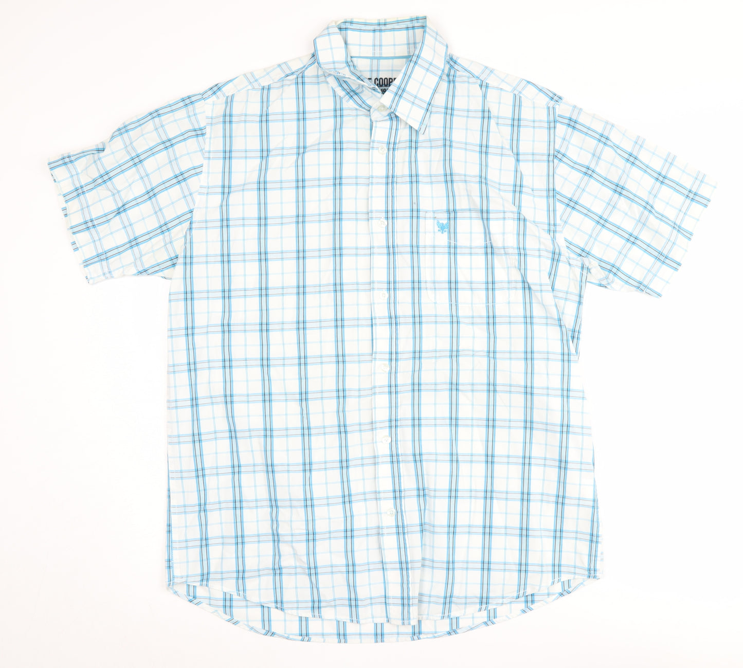 Lee Cooper Men's Blue Check Casual Shirt, Size L