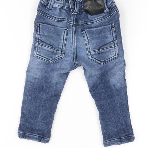 Next Unisex Blue Denim Jogger Jeans, 9-12 Months, Casual Style