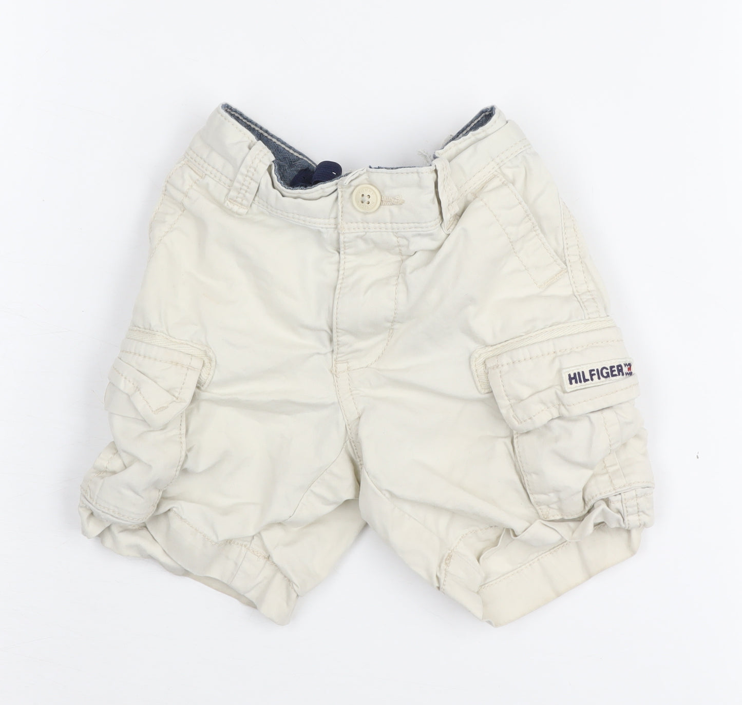 Tommy Hilfiger Boys Beige Cargo Shorts - Size 2 Years
