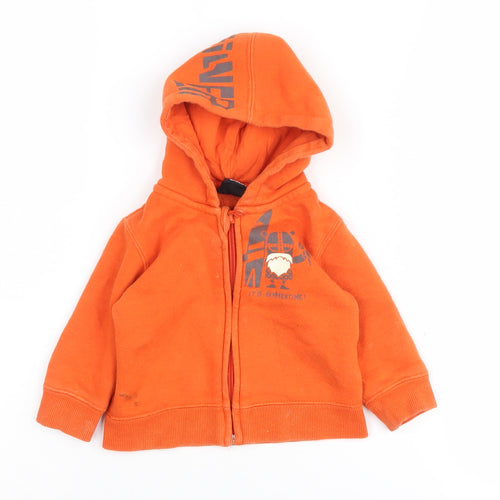 Quiksilver Boys Orange Full Zip Hoodie - Size 6-7 Years