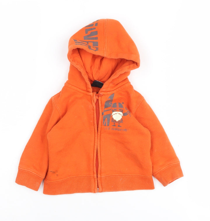 Quiksilver Boys Orange Full Zip Hoodie - Size 6-7 Years