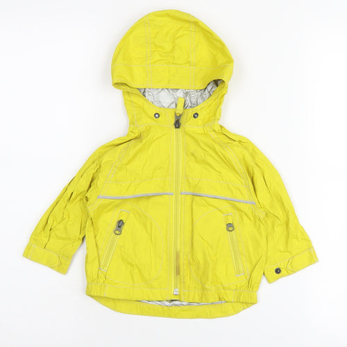 BabyGap Unisex Yellow Puffer Jacket, 6-12 Months, Hooded