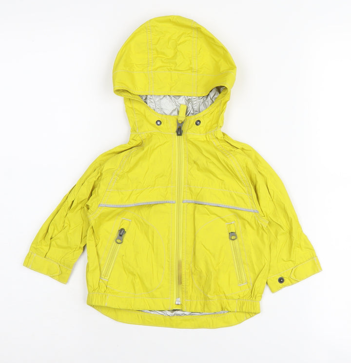 BabyGap Unisex Yellow Puffer Jacket, 6-12 Months, Hooded