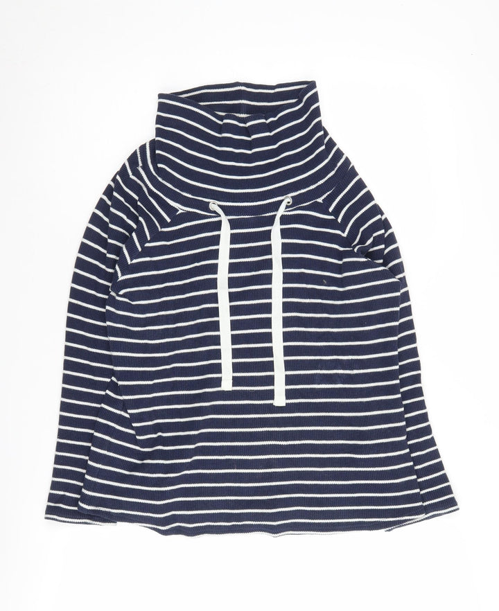 Marks and Spencer Women's Blue Striped Pullover Jumper