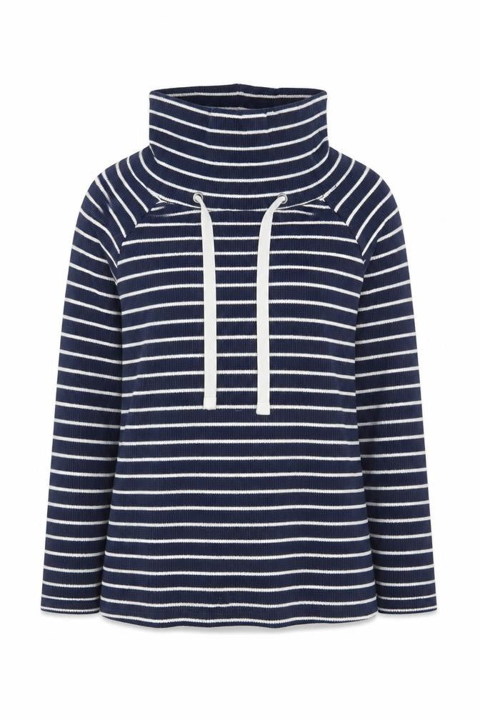 Front view of Marks & Spencer Women's Blue Striped jumper