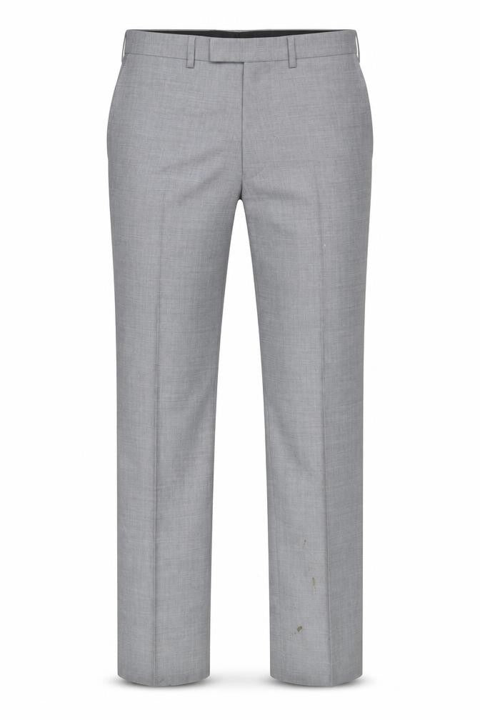 Front view of Austin Reed Men's Grey Dress Pants 34S Wool Lined Formal
