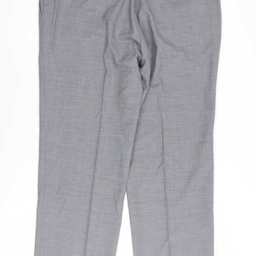 Austin Reed Men's Grey Dress Pants 34S Wool Lined Formal