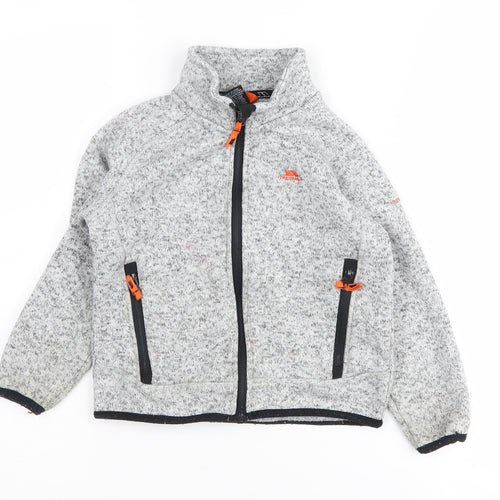 Trespass Boys Grey Flecked Track Jacket 5-6 Years