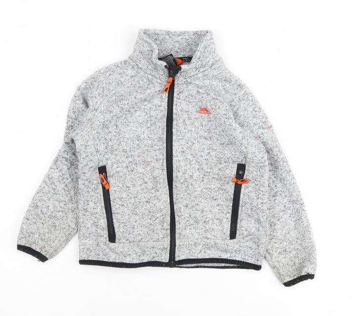 Trespass Boys Grey Flecked Track Jacket 5-6 Years