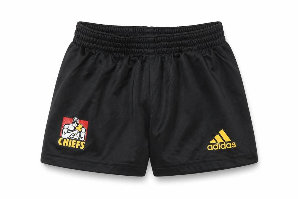 Front view of Adidas boys’ black athletic shorts 3-4y - lightweight activewear