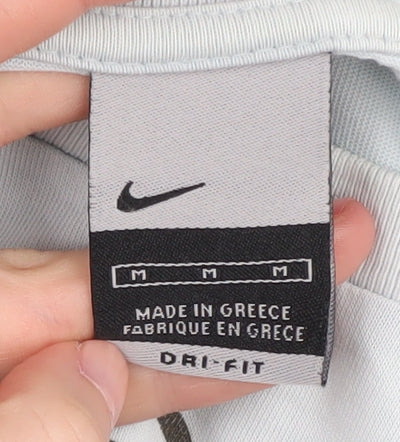 Nike Men's Medium Blue T-Shirt - Short Sleeve, Logo Accent