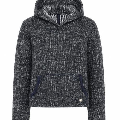 s.Oliver Girls Grey Knit Pullover Hoodie XS Long Sleeve