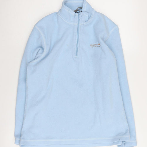 Regatta Women's Blue Fleece 1/2 Zip Sweatshirt UK 12